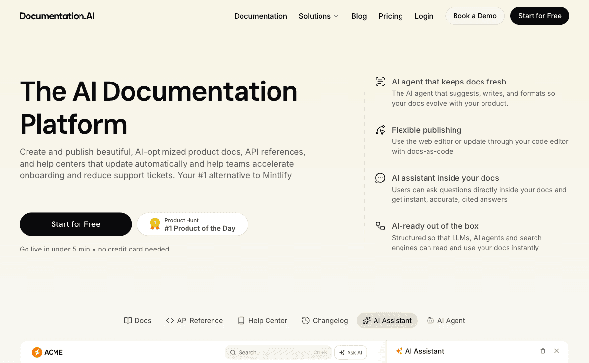 Deep Dive Report: Documentation.AI — How an AI Documentation Platform Challenged Mintlify and Won Product Hunt #1