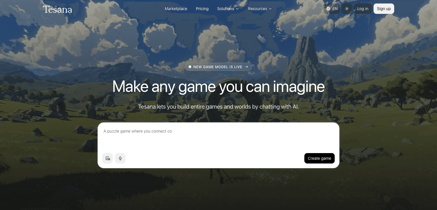 Deep Dive Report: Tesana — AI Text-to-Game Engine